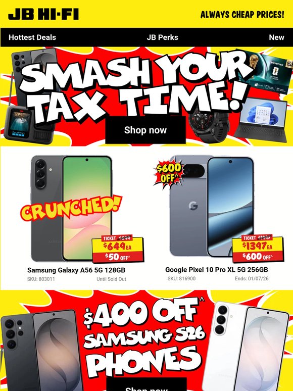 $400 off^ Samsung s26 phones + stacks more!