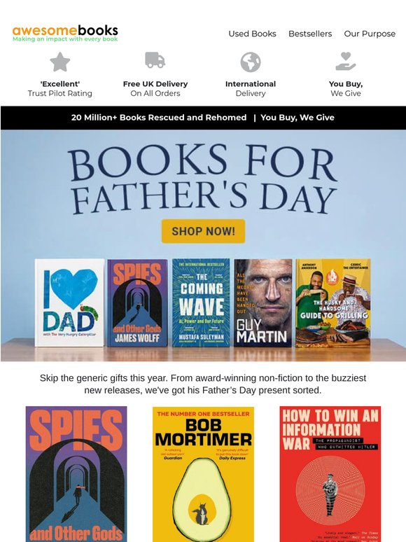 Up his reading game this Father’s Day 📚