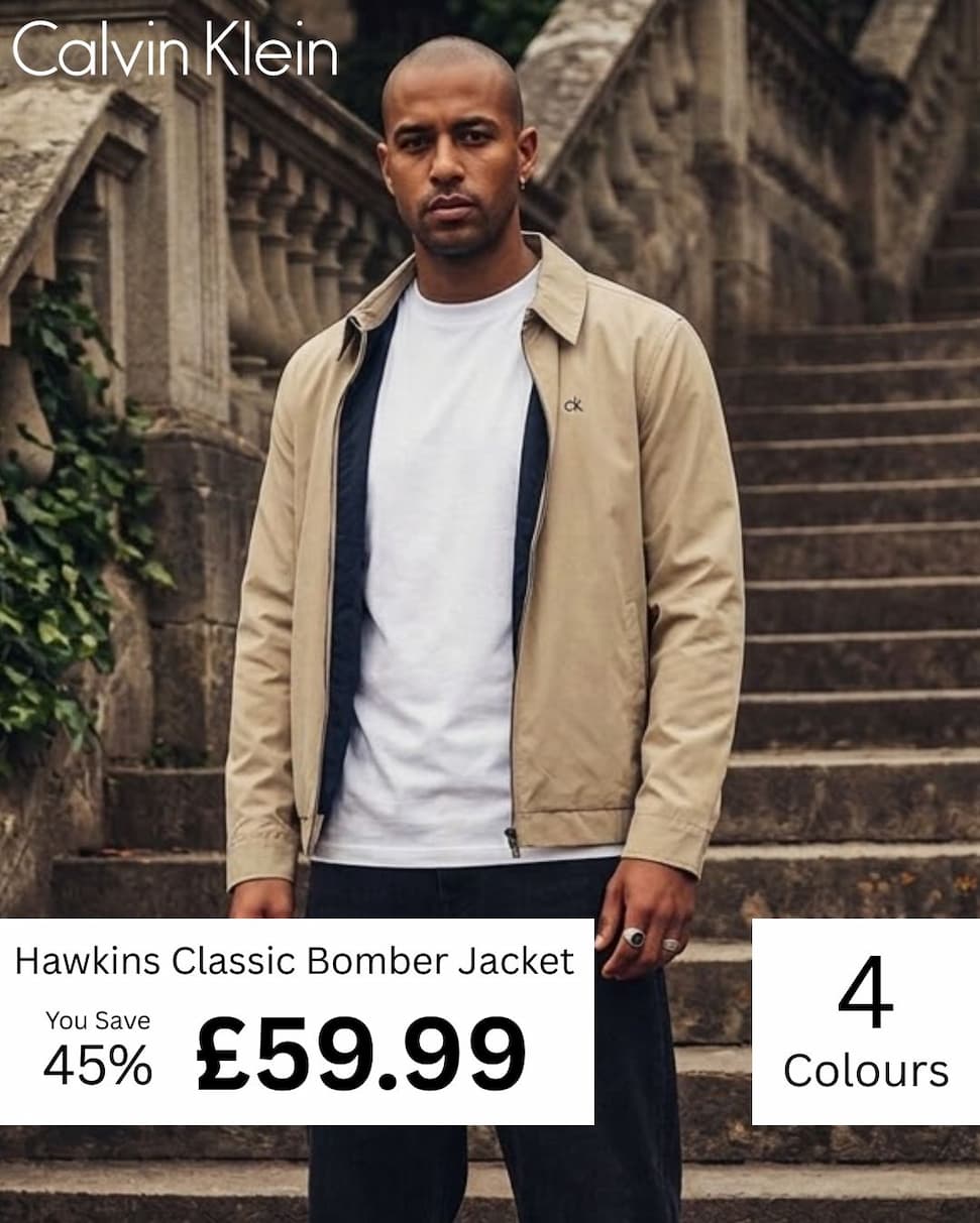 Calvin Klein Mens 2026 Hawkins Classic Stylish Bomber Jacket