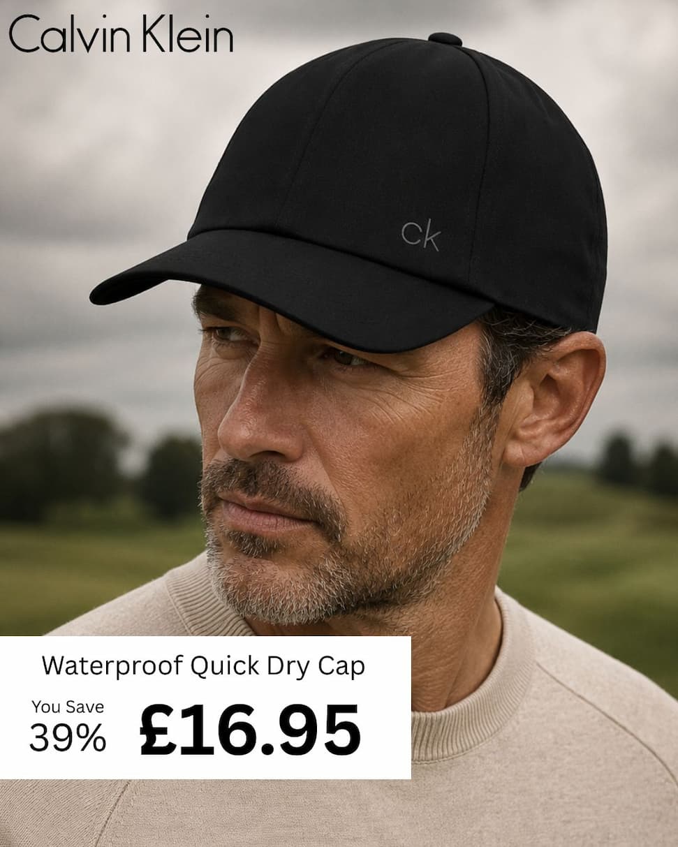 Calvin Klein Mens Waterproof Lightweight Breathable Peaked Quick Dry Cap