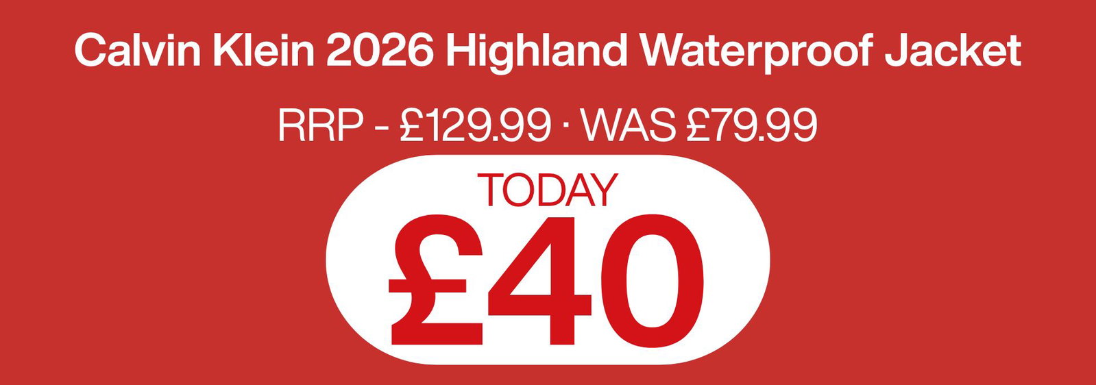 Calvin Klein 2026 Highland Waterproof Jacket
