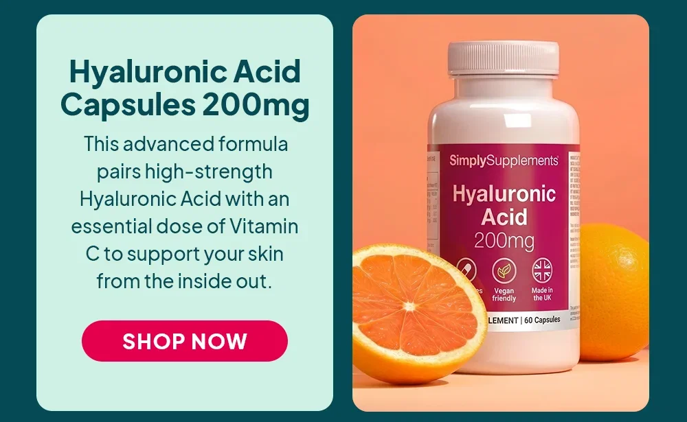 Hyaluronic Acid Capsules - With the addition of Vitamin C, Manganese and Copper to support healthy joints Shop now