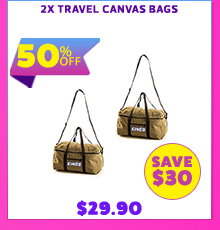 2x Travel Canvas Bags