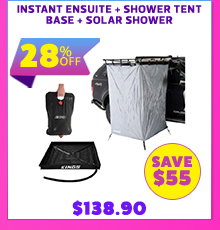 Instant Ensuite + Shower Tent Base + Solar Shower