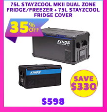 75L Stayzcool MKII Dual Zone Fridge/Freezer + 75L Stayzcool Fridge Cover