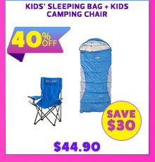 -2°C Kids’ Sleeping Bag + Kids Camping Chair