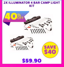 2x Illuminator 4 Bar Camp Light Kit