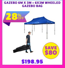 - Gazebo 6m x 3m + 6x3m Wheeled Gazebo Bag