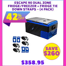 Escape 90 Dual Zone Fridge/Freezer + Fridge Tie Down Straps - (4 Pack)