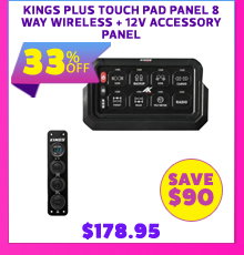 Plus Touch Pad Panel 8 Way Wireless + 12V Accessory Panel