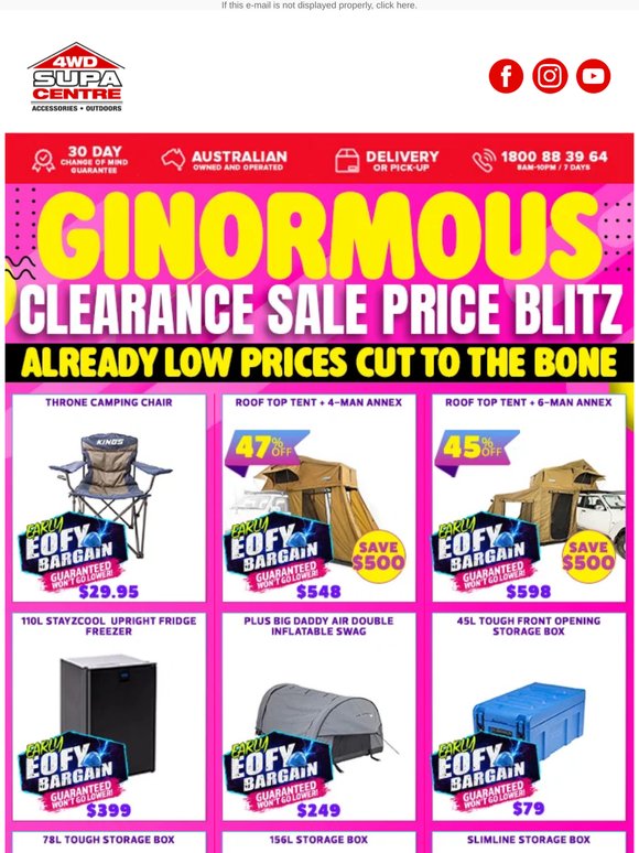 Ginormous CLEARANCE SALE PRICE BLITZ 🤑 Already Low Prices Cut To The Bone