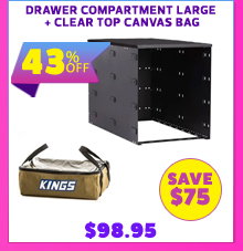 Drawer Compartment Large + Clear Top Canvas Bag