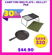 Camp Fire BBQ Plate + Skillet Pan