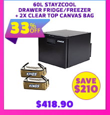 60L Stayzcool Drawer Fridge/Freezer + 2x Clear Top Canvas Bag