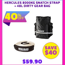 Hercules 8000kg Snatch Strap + 48L Dirty Gear Bag