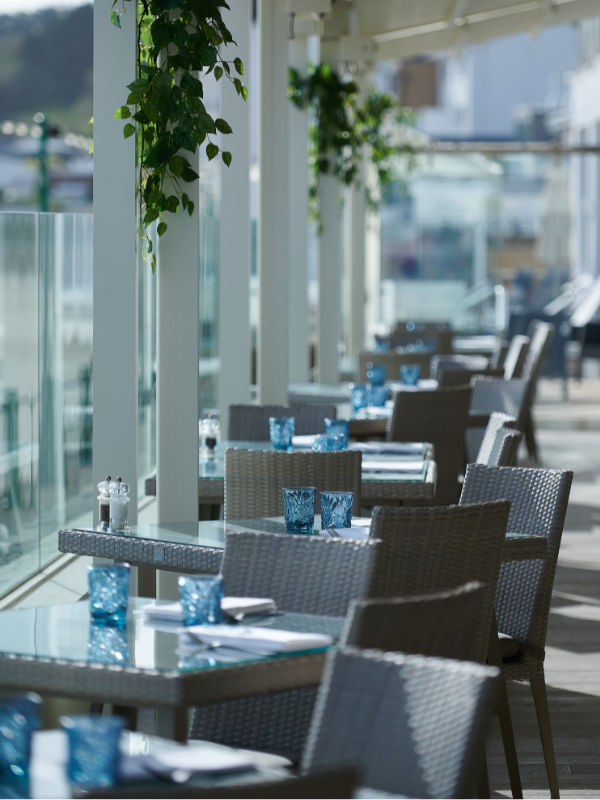 An outside table, always