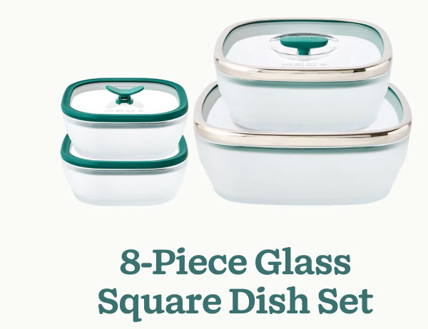 8-Piece Glass Square Dish Set