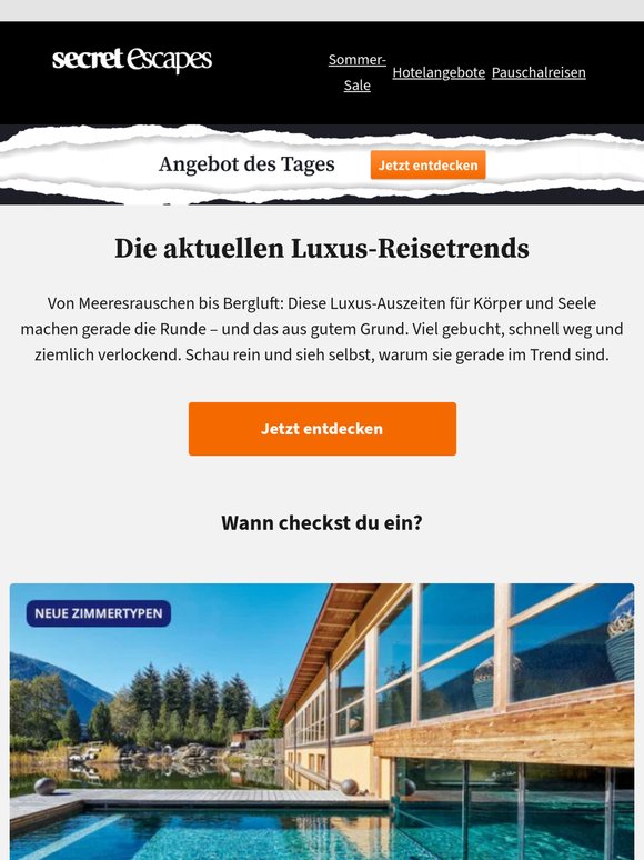 Luxus-Urlaub, der im Trend liegt
