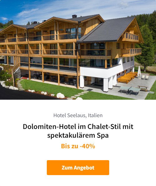 Dolomiten-Hotel im Chalet-Stil mit spektakulärem Spa