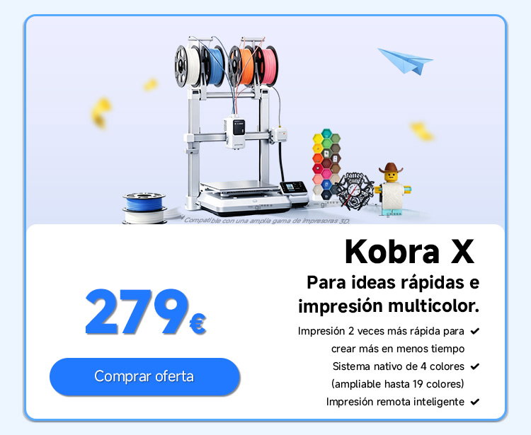 Anycubic Kobra X Para ideas rápidas e impresión multicolor.