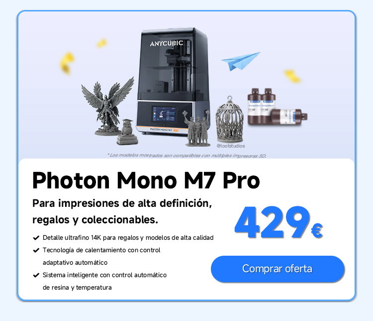 Anycubic Photon Mono M7 Pro Para impresiones de alta definición, regalos y coleccionables.