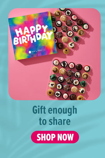 Gift enough to share! Shop our groovy birthday gift box cupcake 50-pack now.