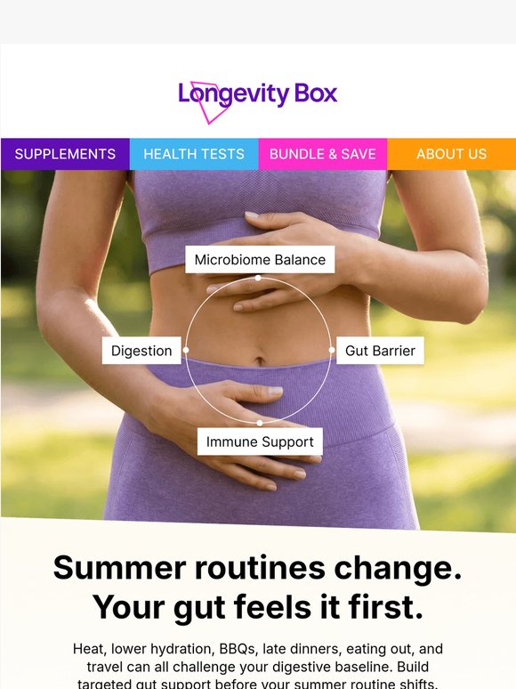 Your gut feels summer first