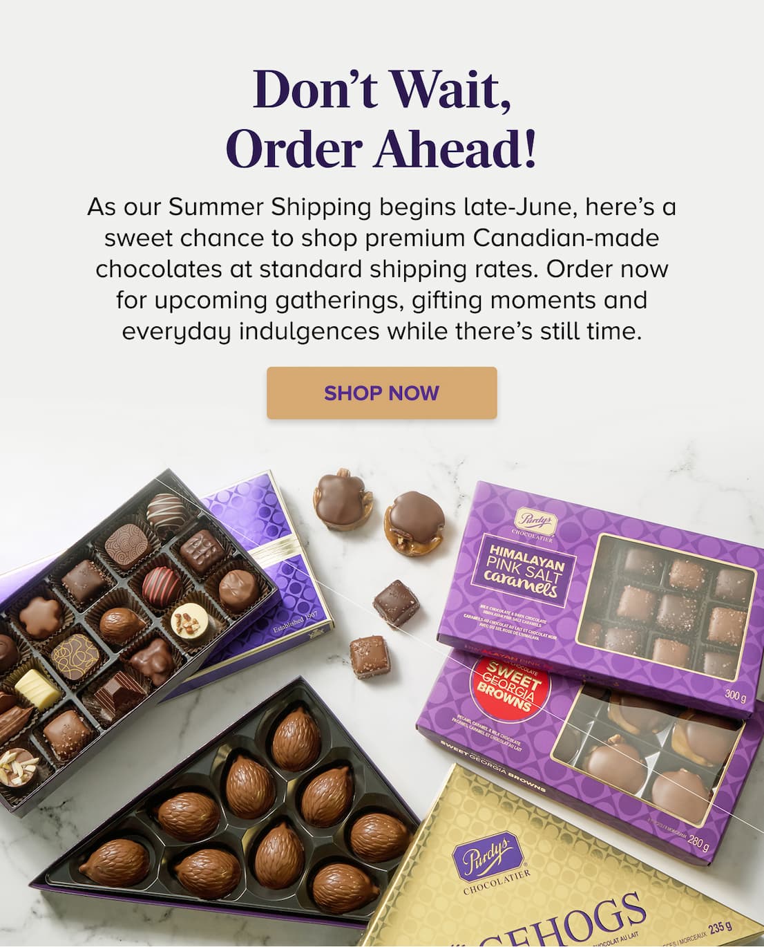 Don't Wait, Order Ahead! SHOP NOW