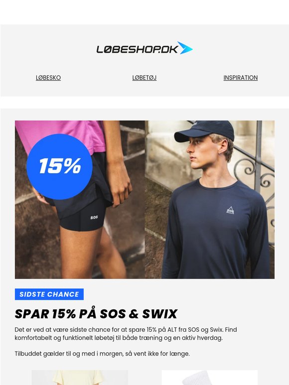 ⏳ Sidste chance: 15% på SOS & Swix