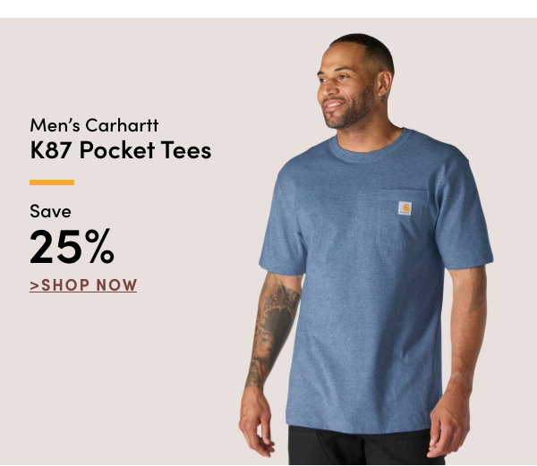 Men's Carhartt K87 Pocket Tees Save 25%