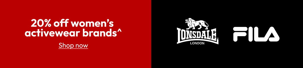 20% off women’s activewear brands^