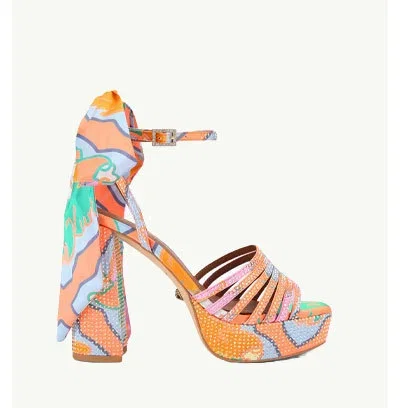 Pierra Ankle Tie Platform Heel