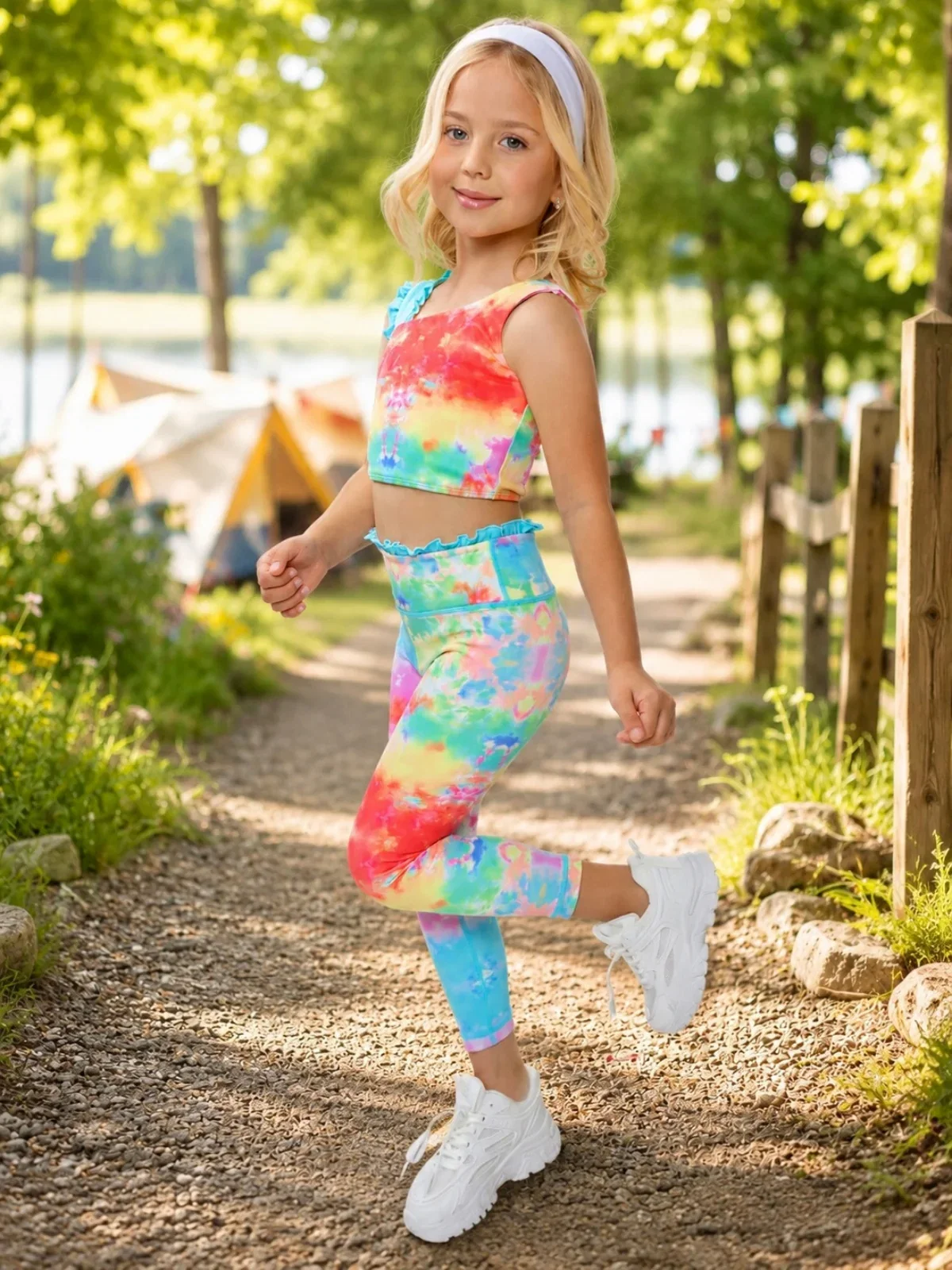Image of Cotton Candy Splash Active Leggings