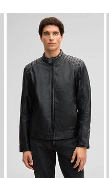 Lederjacke Piers, schwarz
