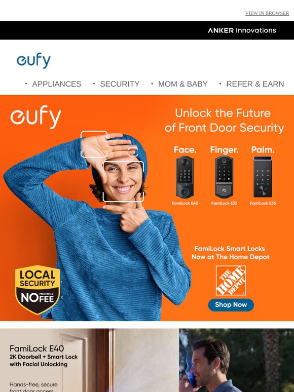 New eufy FamiLock Smart Locks at The Home Depot
