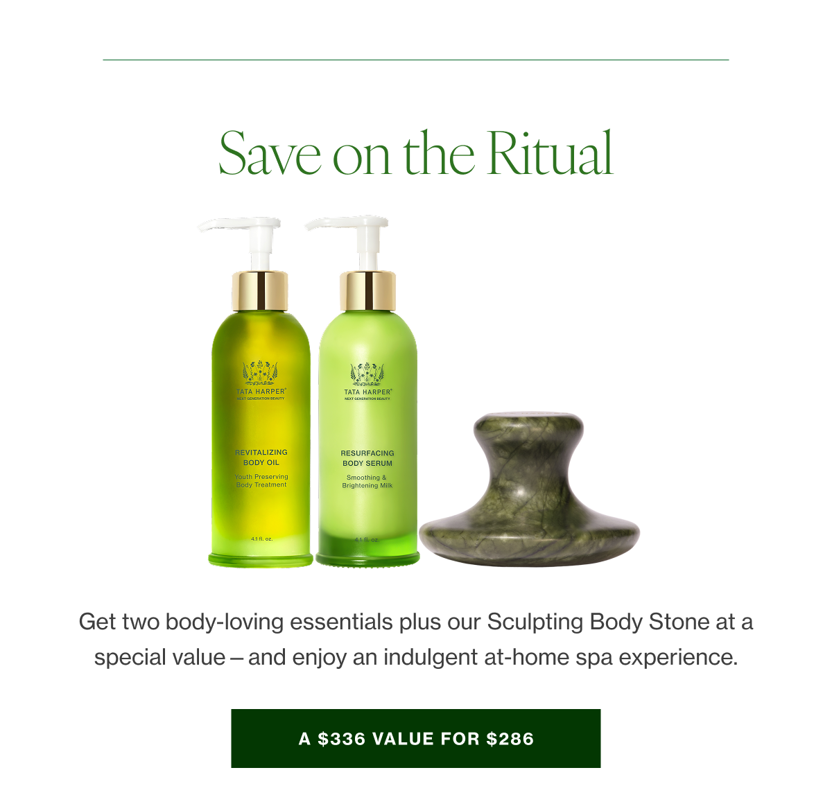 Get two body-loving essentials plus our Sculpting Body Stone at a special value—and enjoy an indulgent at-home spa experience.