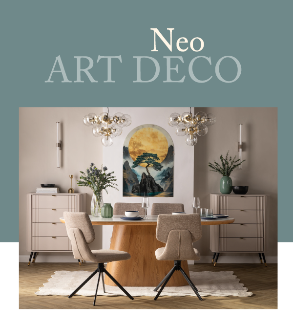 Styl Neo Art Deco w jadalni
