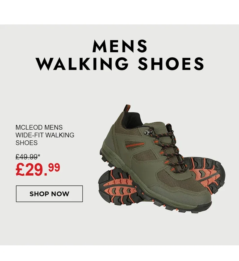 McLeod Mens Wide-Fit Walking Shoes