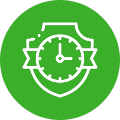 Timed protection shield icon
