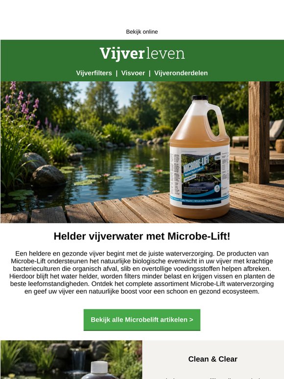 Helder vijverwater begint met Microbe-Lift 🌿