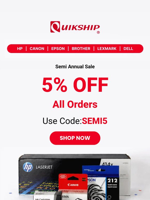 Semi-Annual Sale Ends Tonight