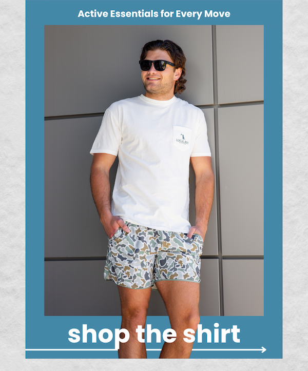 Active Essentials for Every Move. Shop Local Boy Bluff Plate T-Shirt for Men in White.