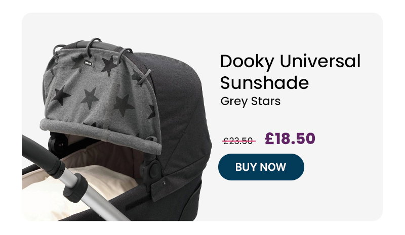 Dooky Universal Sunshade – Grey Stars