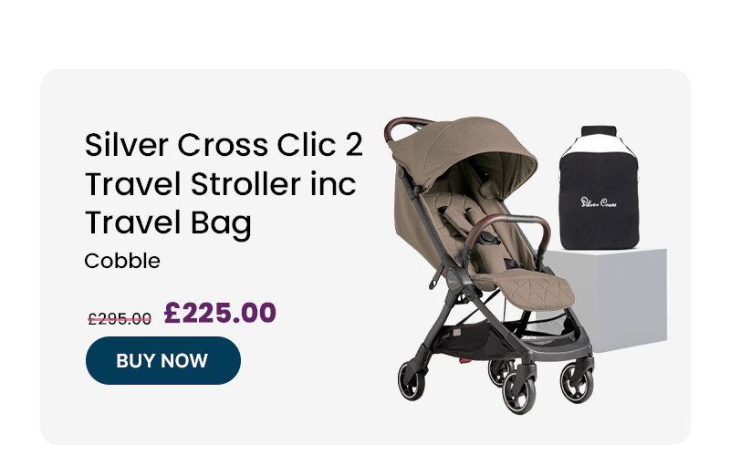 Silver Cross Clic 2 Travel Stroller inc Travel Bag – Cobble