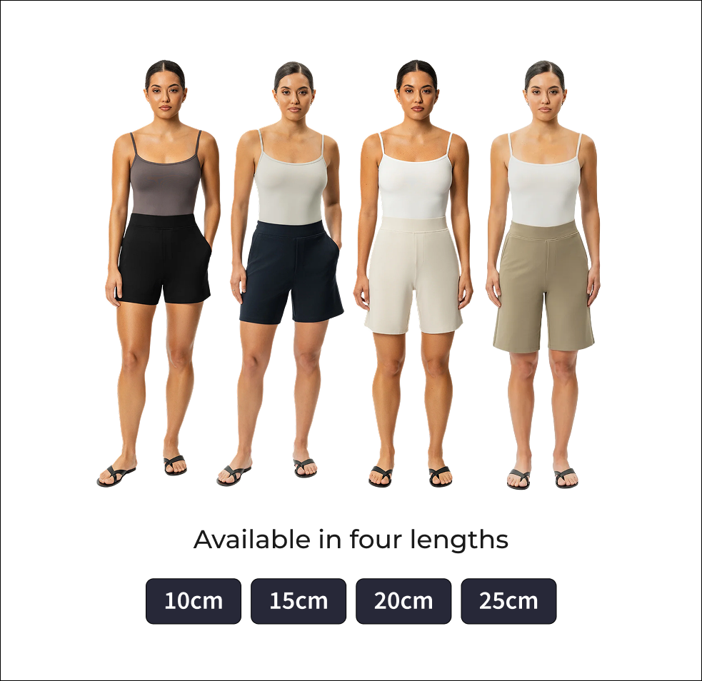 Light Ponte Shorts | Available in four lengths