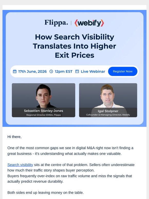 Live Webinar: What Buyers and Sellers Get Wrong About Search - And What it Costs Them