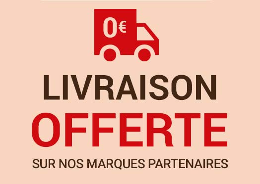 Découvrez les offres de nos marques partenaires et profitez de la livraison offerte sans minimum d’achat
