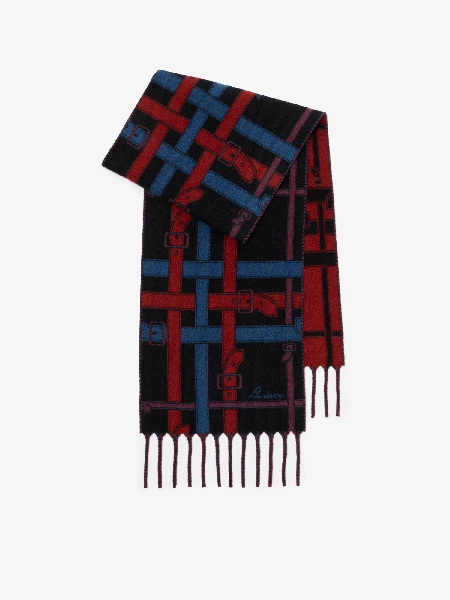 Belt Check Cashmere Scarf