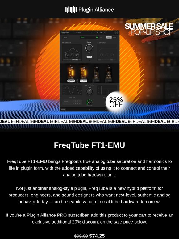 Don’t miss ⏰ Next-gen analog saturation with Freqport’s FreqTube FT1-EMU