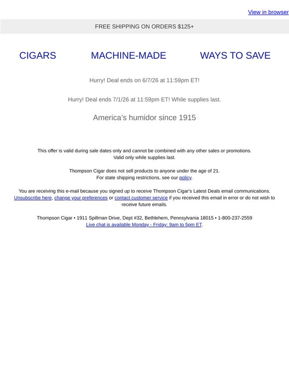 The Email is Packed With Deals on Drew Estate!